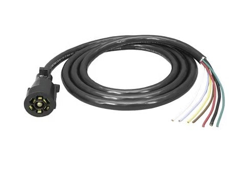 Trailer Electrical Harness – 7 Way 7 Blade RV Plug – 8ft Molded Trailer Cord